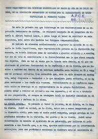 Texto taquigráfico del discurso pronunciado en París el día 24 de julio de 1939, en la Diputación Permanente de Cortes por el representante de Unión Republicana D. Fernando Valera