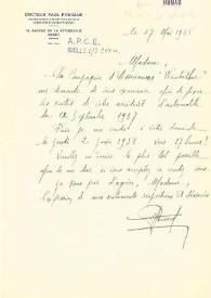 Carta de Paul Foucaud a Rosa Farga Font. Meaux (Francia), 27 de mayo de 1938