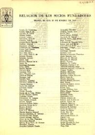 Relación de los socios fundadores del Ateneo Español hasta el día 15 de enero de 1949