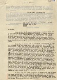 Carta de Álvaro de Albornoz a Amador Fernández y Antonio F. Bolanos. París, 4 de septiembre de 1947