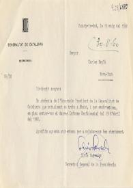 Carta de Lluís Gausachs a Carlos Esplá. Choisy-le-Roi, 19 de mayo de 1960