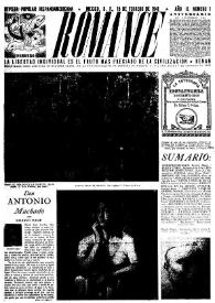 Romance : Revista Popular Hispanoamericana. Año II, núm. 1, 15 de febrero de 1941