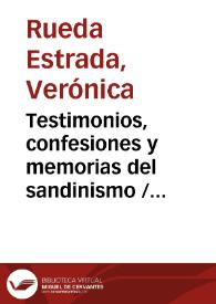 Testimonios, confesiones y memorias del sandinismo