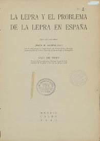 La lepra y el problema de la lepra en España