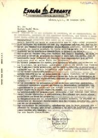 Carta de España Errante a Carlos Esplá. México D. F. 20 febrero 1964