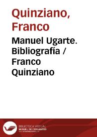 Manuel Ugarte. Bibliografía