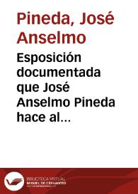 Esposición documentada que José Anselmo Pineda hace al público confirmando con documentos irrefragables la perversidad del tesorero José Prieto, su ineptitud en el destino de tesorero y la injusticia de sus procedimientos