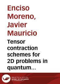 Tensor contraction schemes for 2D problems in quantum simulation = Esquemas de contracción de tensores para problemas de 2D en simulaciones cuánticas