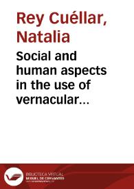 Social and human aspects in the use of vernacular knowledge