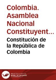 Constitución de la República de Colombia