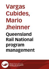 Queensland Rail National program management