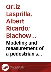 Modeling and measurement of a pedestrian's center-of-mass trajectory