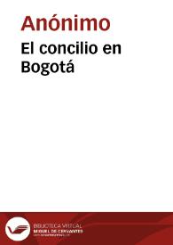 El concilio en Bogotá