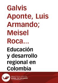 Educación y desarrollo regional en Colombia