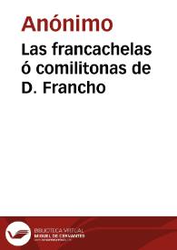 Las francachelas ó comilitonas de D. Francho