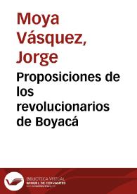 Proposiciones de los revolucionarios de Boyacá