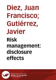 Risk management: disclosure effects
