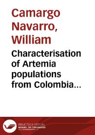 Characterisation of Artemia populations from Colombia for use in aquaculture = Caracterización de poblaciones de Artemia de Colombia para su uso en acuacultura