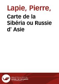 Carte de la Sibéria ou Russie d' Asie