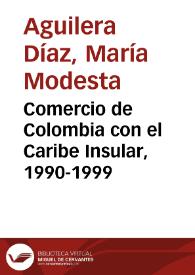 Comercio de Colombia con el Caribe Insular, 1990-1999