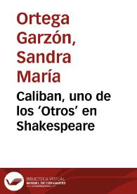 Caliban, uno de los ‘Otros’ en Shakespeare