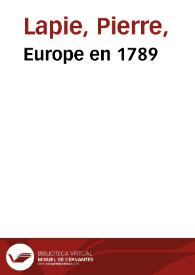 Europe en 1789