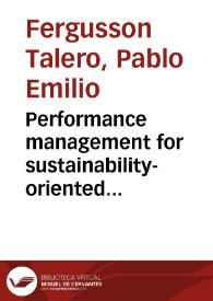 Performance management for sustainability-oriented innovation = Gestión del desempeño para la innovación orientada a la sostenibilidad