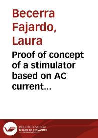 Proof of concept of a stimulator based on AC current rectification for neuroprosthetics