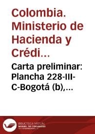 Carta preliminar: Plancha 228-III-C-Bogotá (b), Cundinamarca