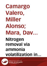 Nitrogen removal via ammonia volatilization in maturation ponds
