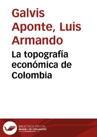 La topografía económica de Colombia