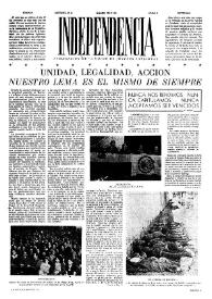 Independencia : Publicación de la Unión de Jóvenes Patriotas. Núm. 8, enero de 1945 