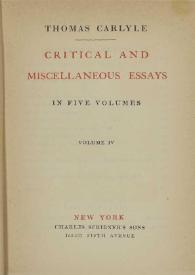 Critical and miscellaneous essays. Volume IV