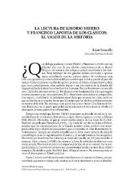 La lectura de Liborio Hierro y Francisco Laporta de los clásicos: el valor de la historia