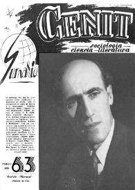 Cenit : Revista de Sociología, Ciencia y Literatura. Año VI, núm. 63, marzo 1956
