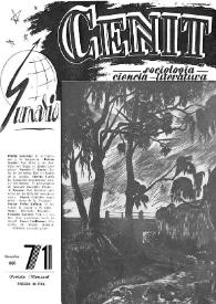 Cenit : Revista de Sociología, Ciencia y Literatura. Año VI, núm. 71, noviembre 1956