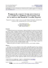 Propuesta de creación de una microrreserva en el Peñón de Salobreña para la protección de los hábitats del litoral de Granada (España)
