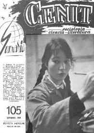Cenit : Revista de Sociología, Ciencia y Literatura. Año IX, núm. 105, septiembre 1959