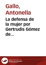 La defensa de la mujer por Gertrudis Gómez de Avellaneda en la revista 