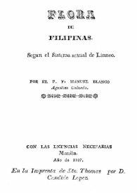 Flora de Filipinas : según el sistema sexual de Linneo