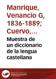Muestra de un diccionario de la lengua castellana
