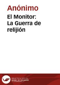 El Monitor: La Guerra de relijión