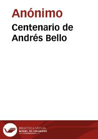 Centenario de Andrés Bello