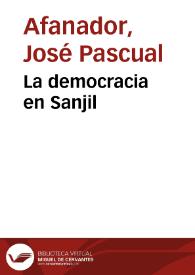La democracia en Sanjil