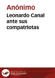 Leonardo Canal ante sus compatriotas