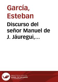 Discurso del señor Manuel de J. Jáuregui, vicepresidente de la Sociedad Liberal de Salud Pública de Cipaquirá