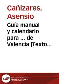Guía manual y calendario para ... de Valencia 