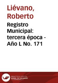Registro Municipal: tercera época - Año L No. 171