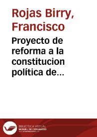 Proyecto de reforma a la constitucion política de Colombia