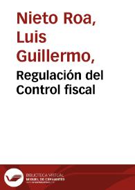 Regulación del Control fiscal
